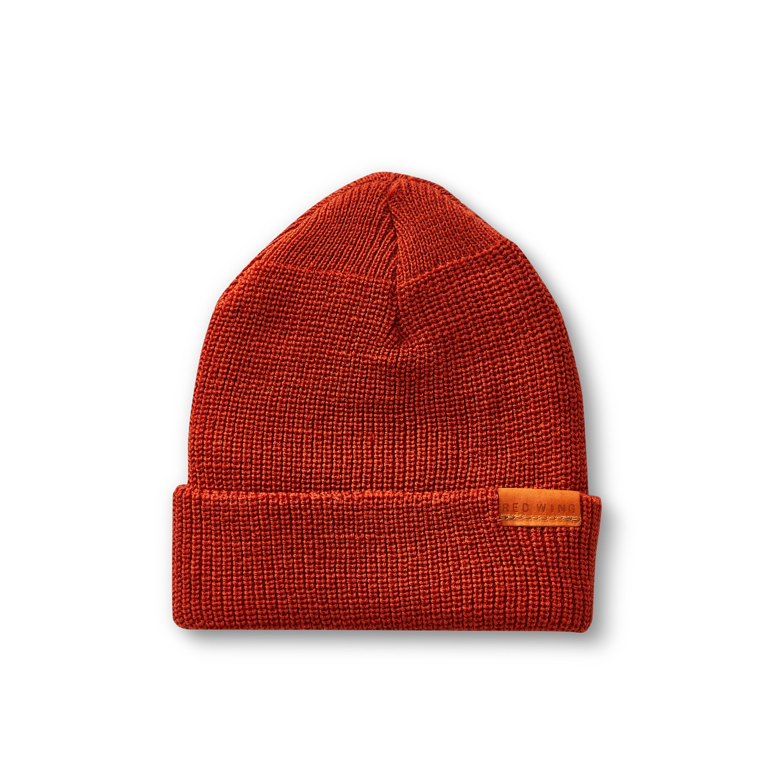 red wing shoes Merino Wool Knit Beanie Hat Unisex Merino Wool Knit Hat in Rust