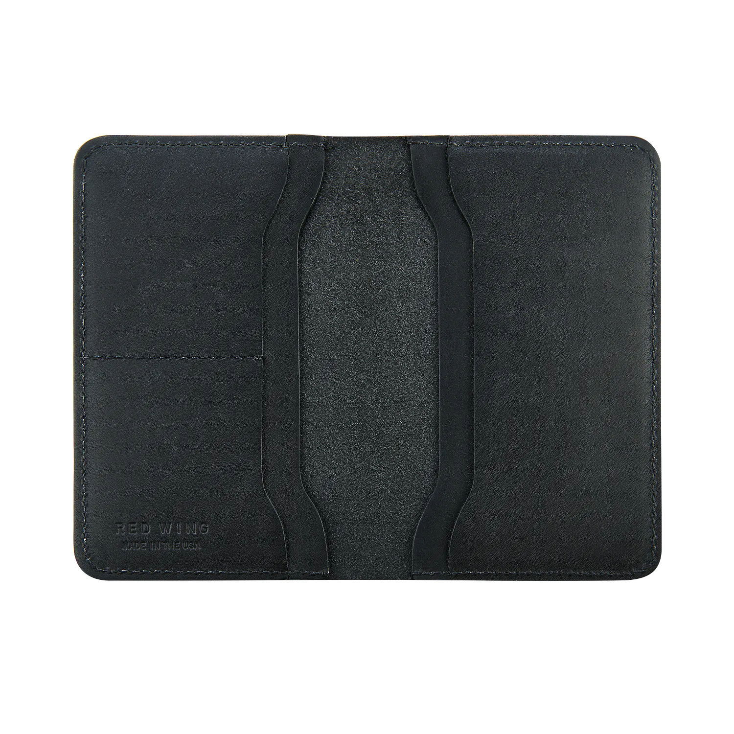 Red Wing Shoes Passport Wallet Unisex Wallet In Black Frontier Leather