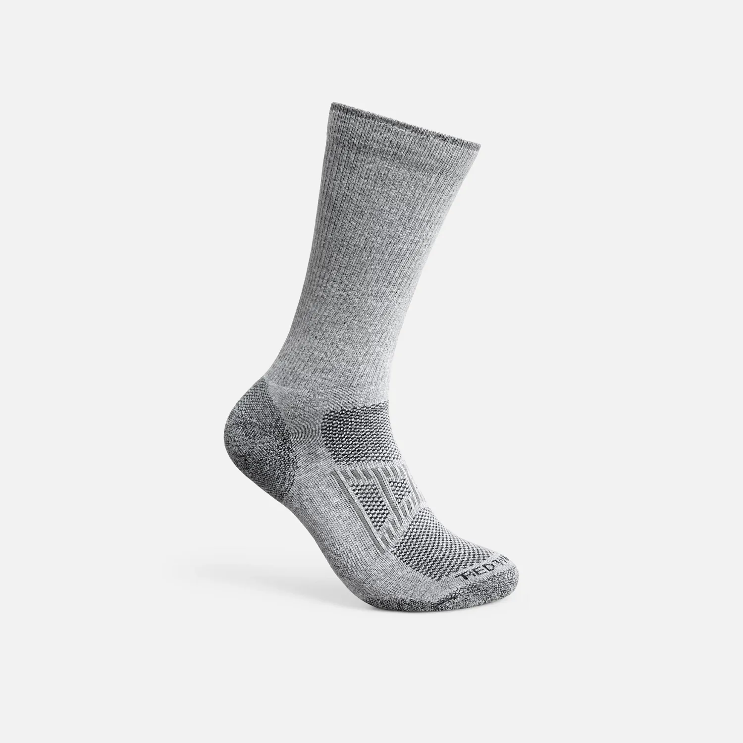 Red Wing Shoes Performance Work Light Weight Crew Unisex CoolMax® Blend Crew Sock In Gray