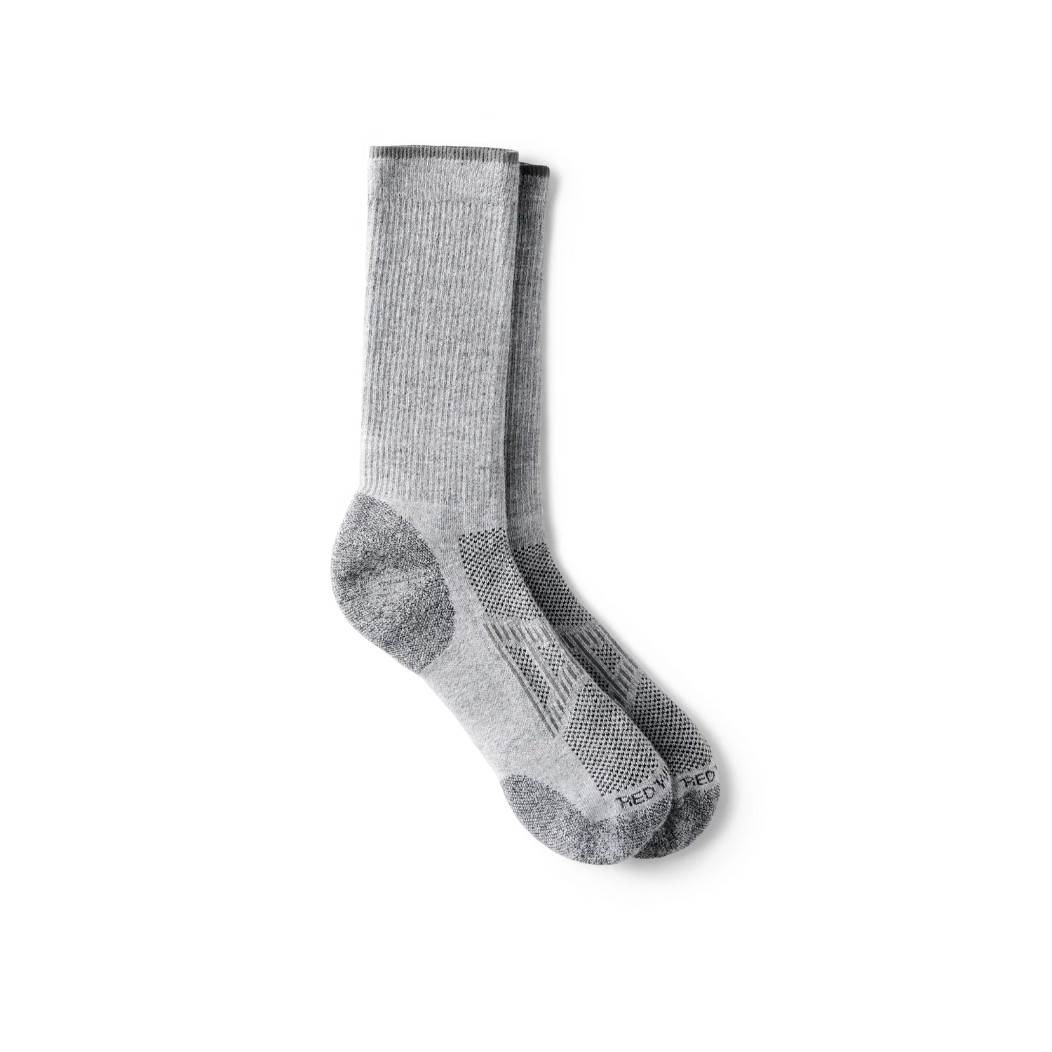 red wing shoes Performance Work Light Weight Crew Unisex CoolMax® Blend Crew Sock in Gray