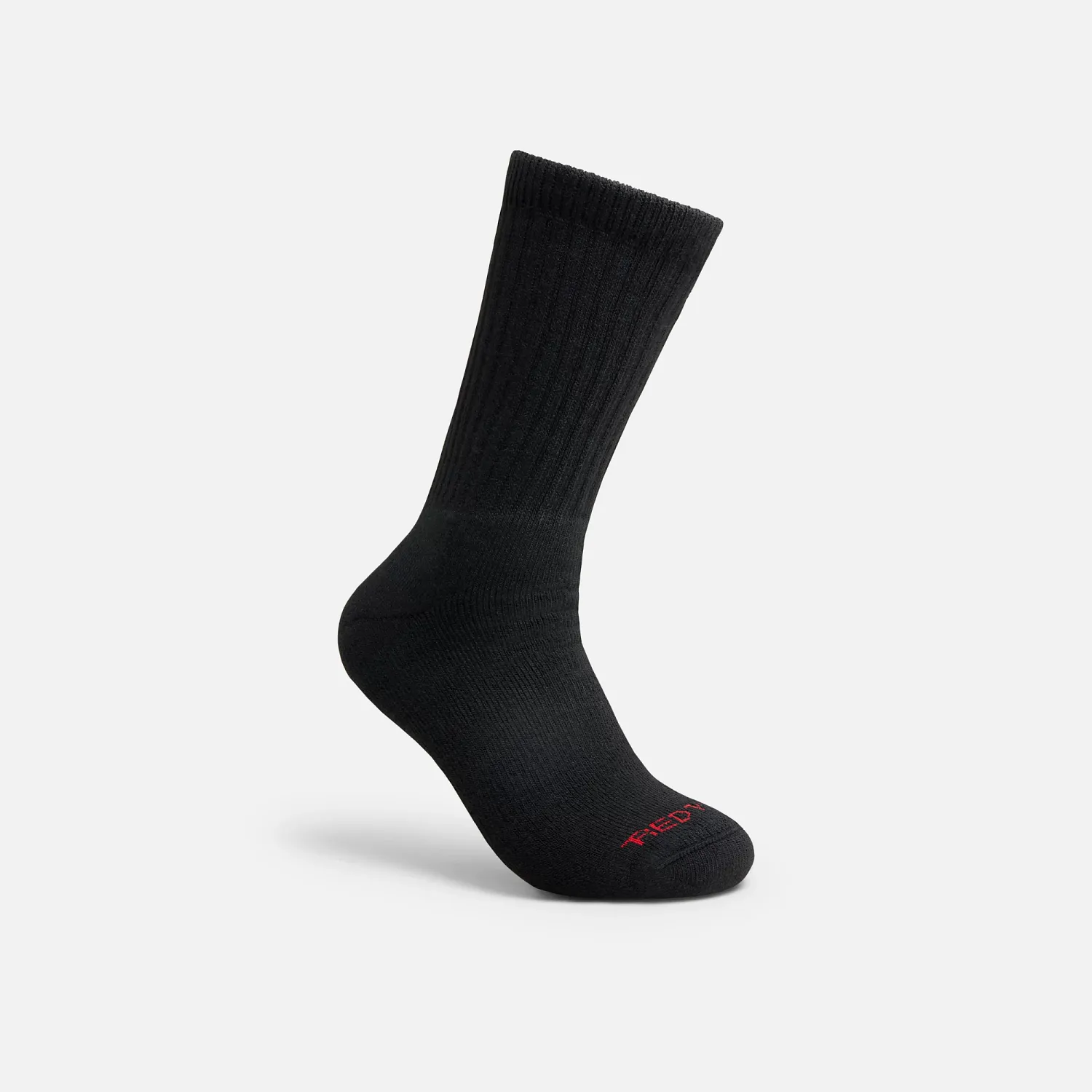Red Wing Shoes Performance Work Medium Weight Crew Unisex Acrylic Blend Crew Sock In Black