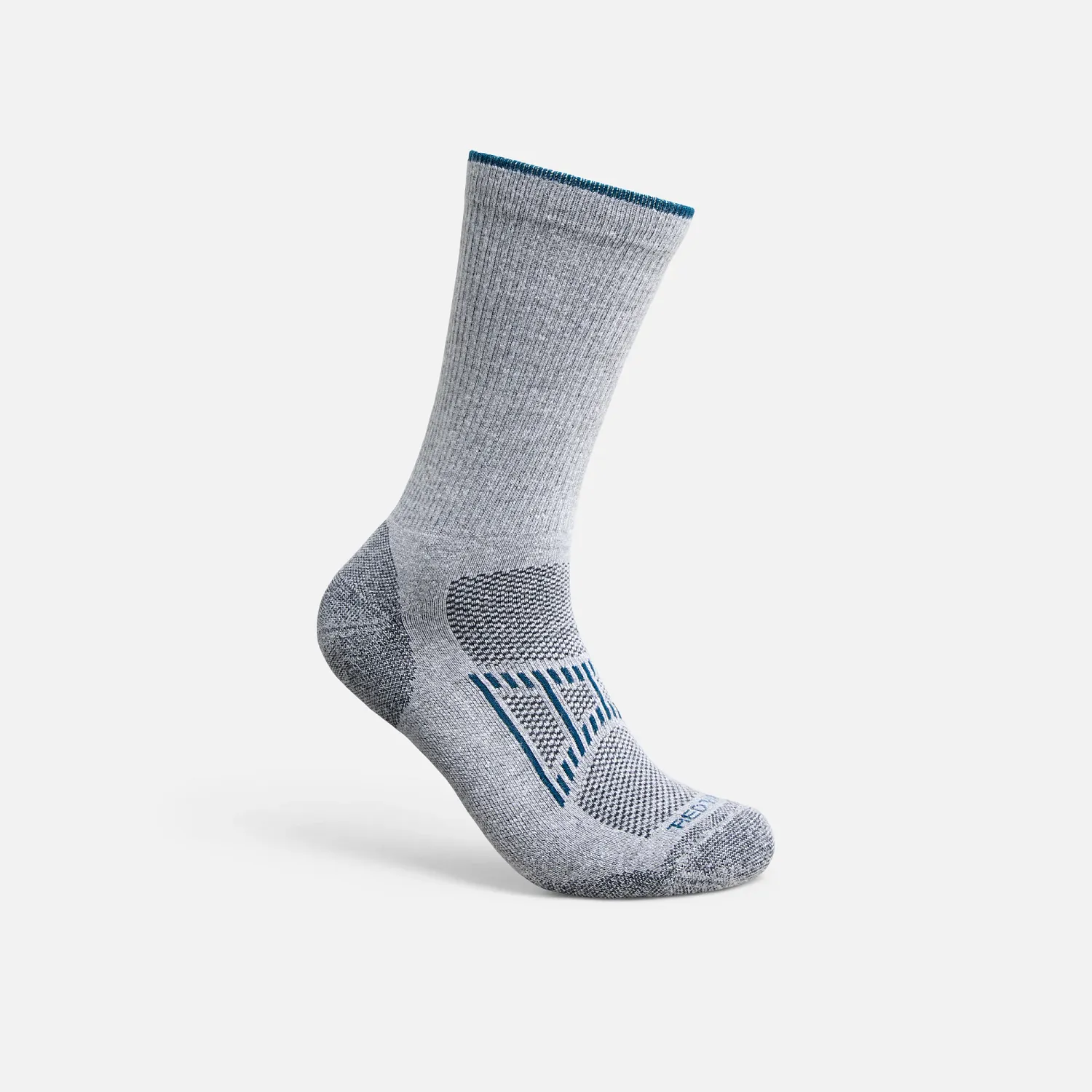 Red Wing Shoes Performance Work Women's Light Weight Crew Unisex CoolMax® Blend Crew Sock In Gray