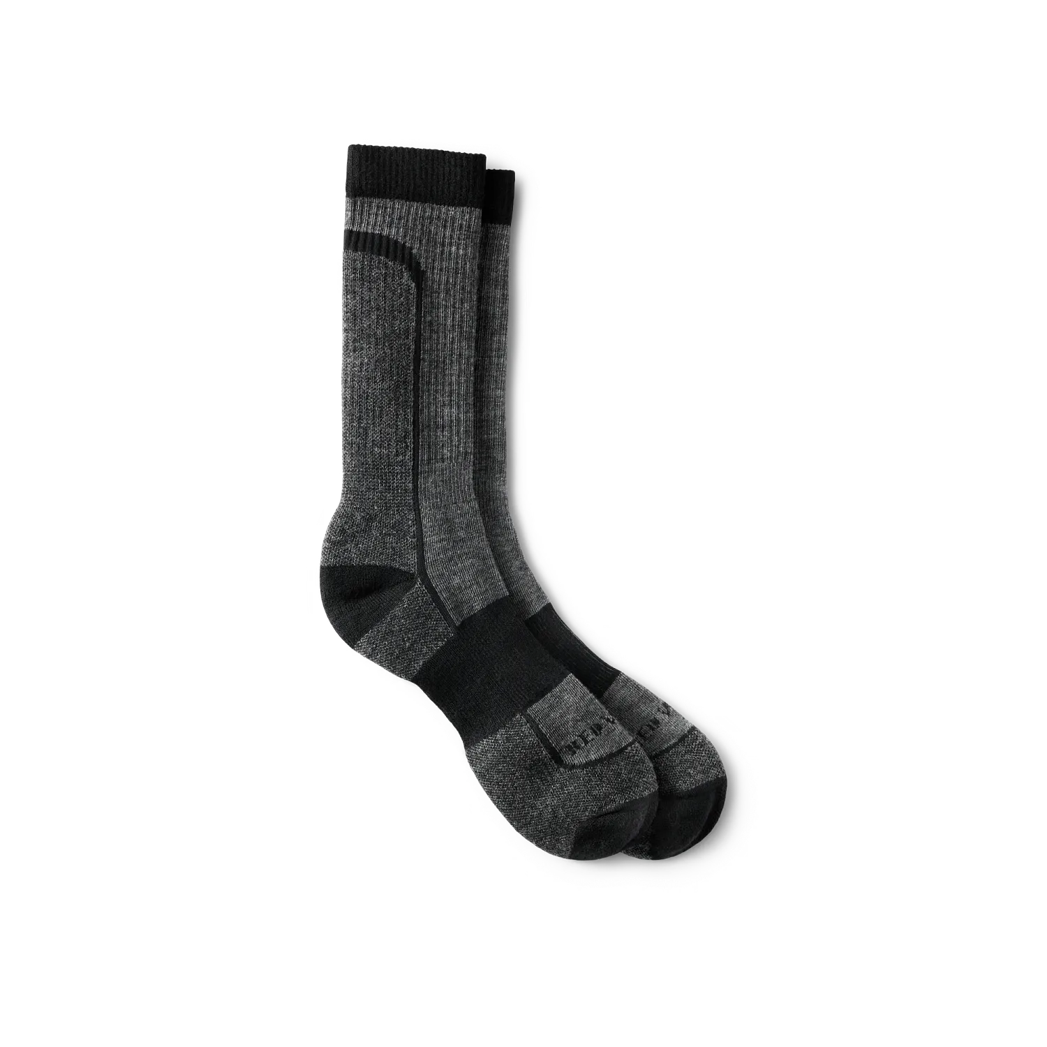 red wing shoes Premium Safety Light Weight Crew Unisex Merino Wool Blend Crew Sock in Black