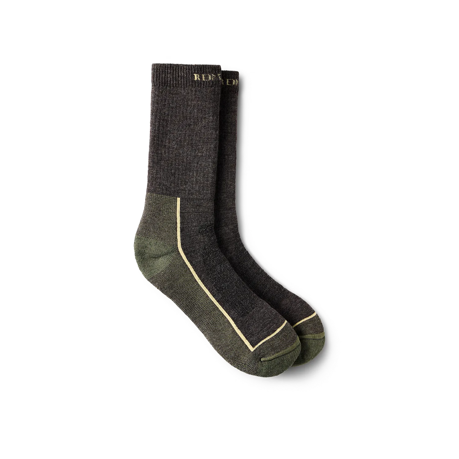 red wing shoes Premium Safety Medium Weight Crew Unisex Merino Wool Blend Crew Sock in Charcoal