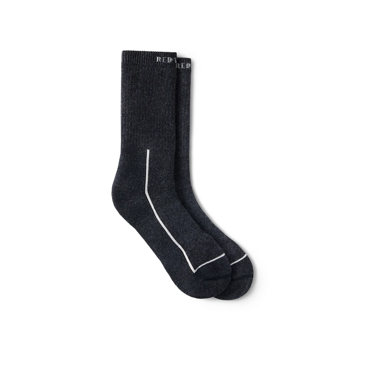 red wing shoes Premium Safety Medium Weight Crew Unisex Merino Wool Blend Crew Sock in Black