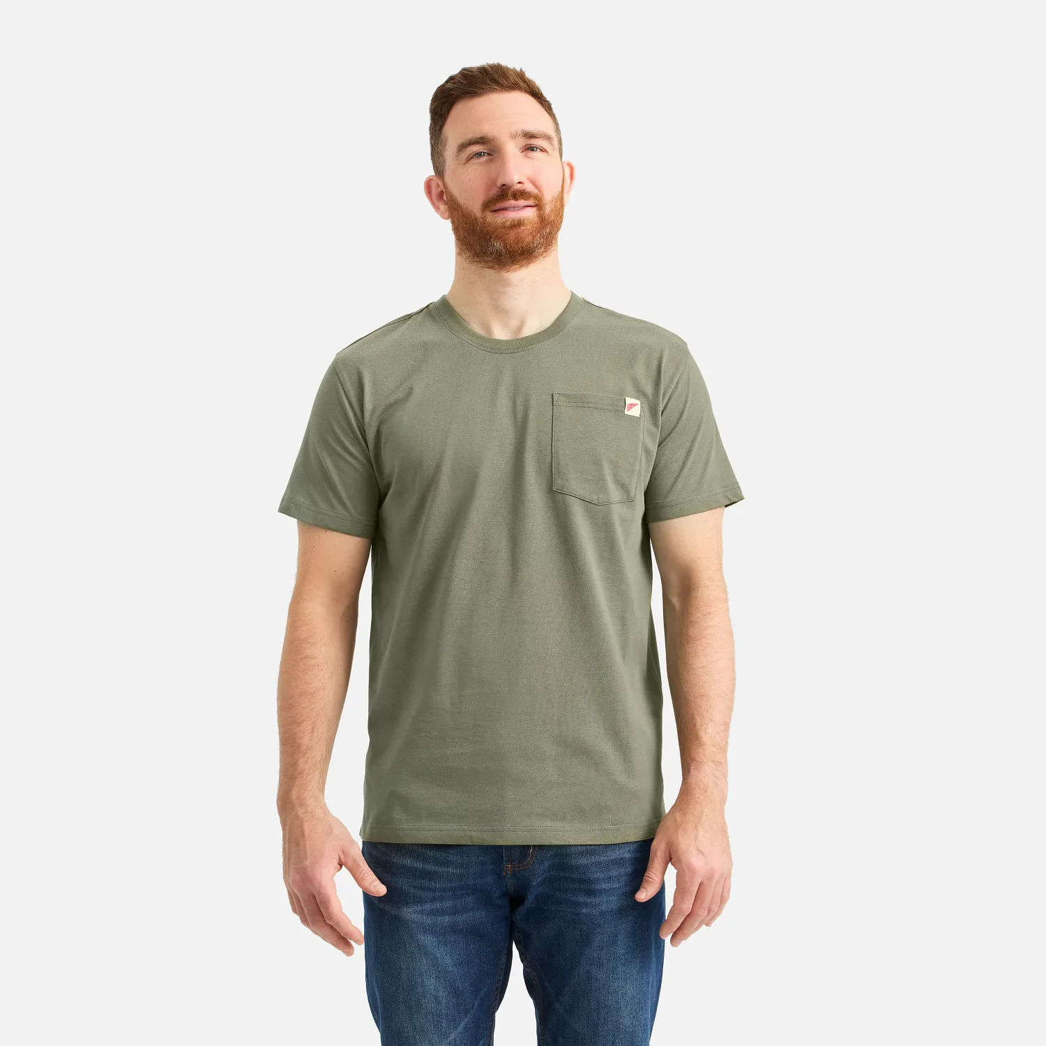 Red Wing Shoes Short Sleeve Pocket T-Shirt Men's Short Sleeve T-Shirt In Olive Green