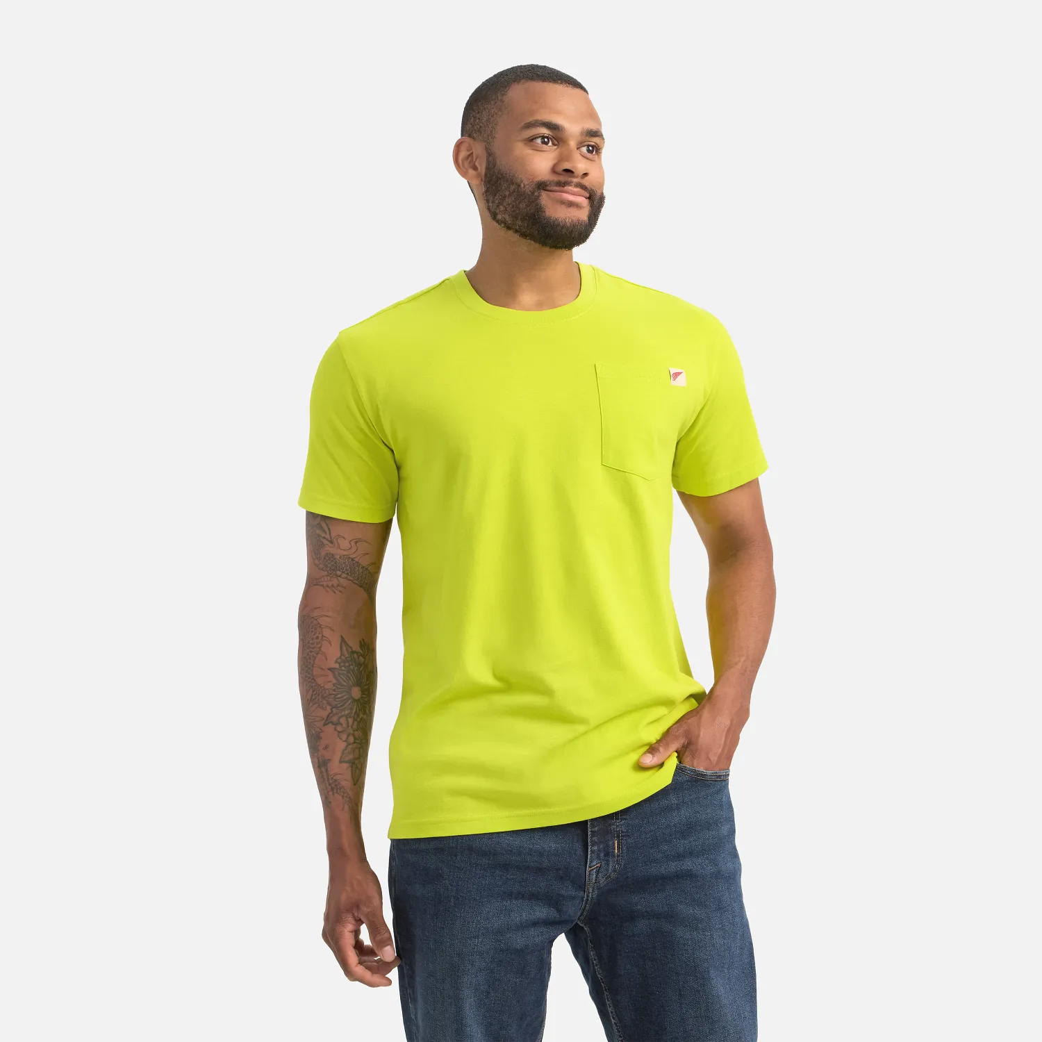 Red Wing Shoes Short Sleeve Pocket T-Shirt Men's Short Sleeve T-Shirt In Bright Green