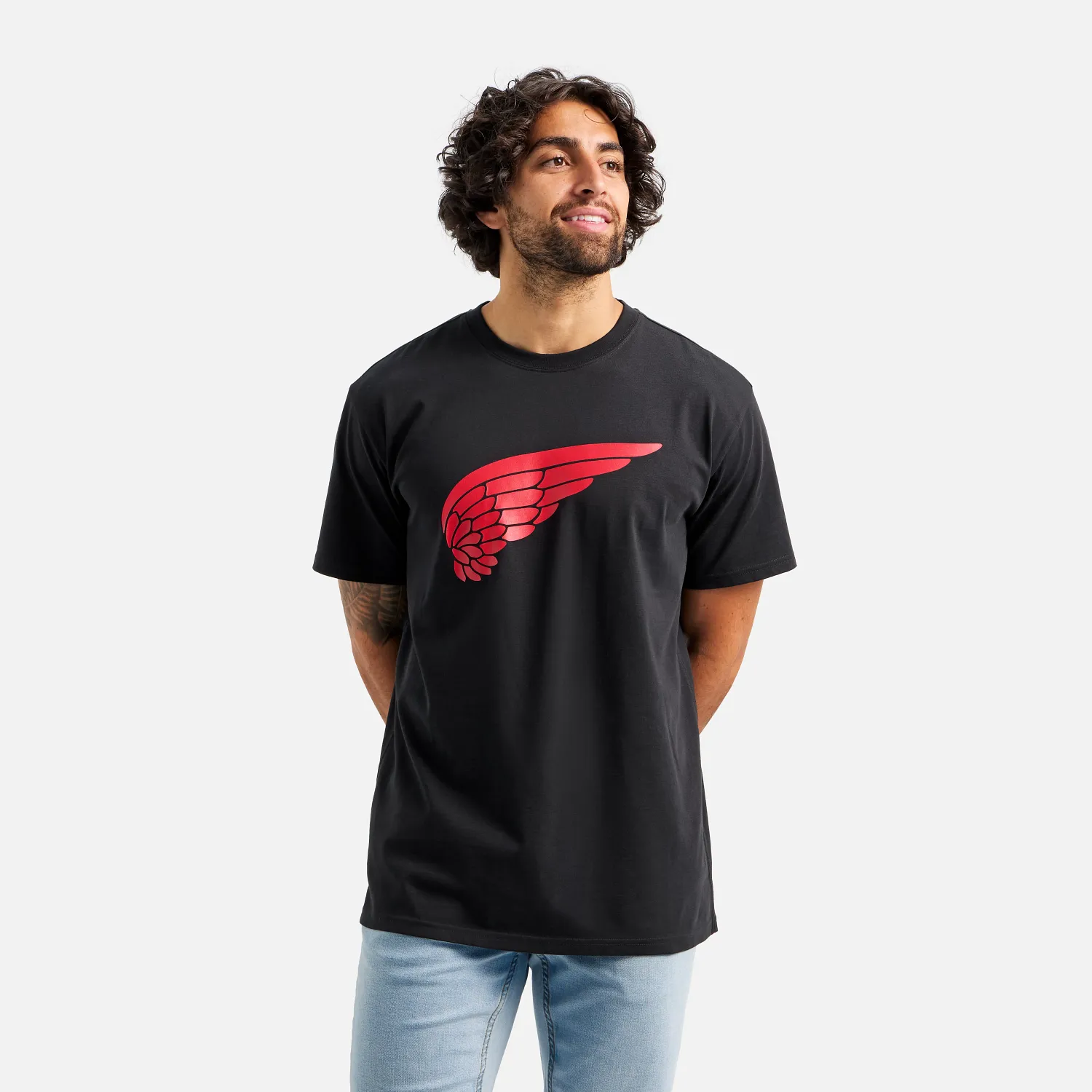 Red Wing Shoes Short Sleeve Wing T-Shirt Men's Short Sleeve Tee In Black