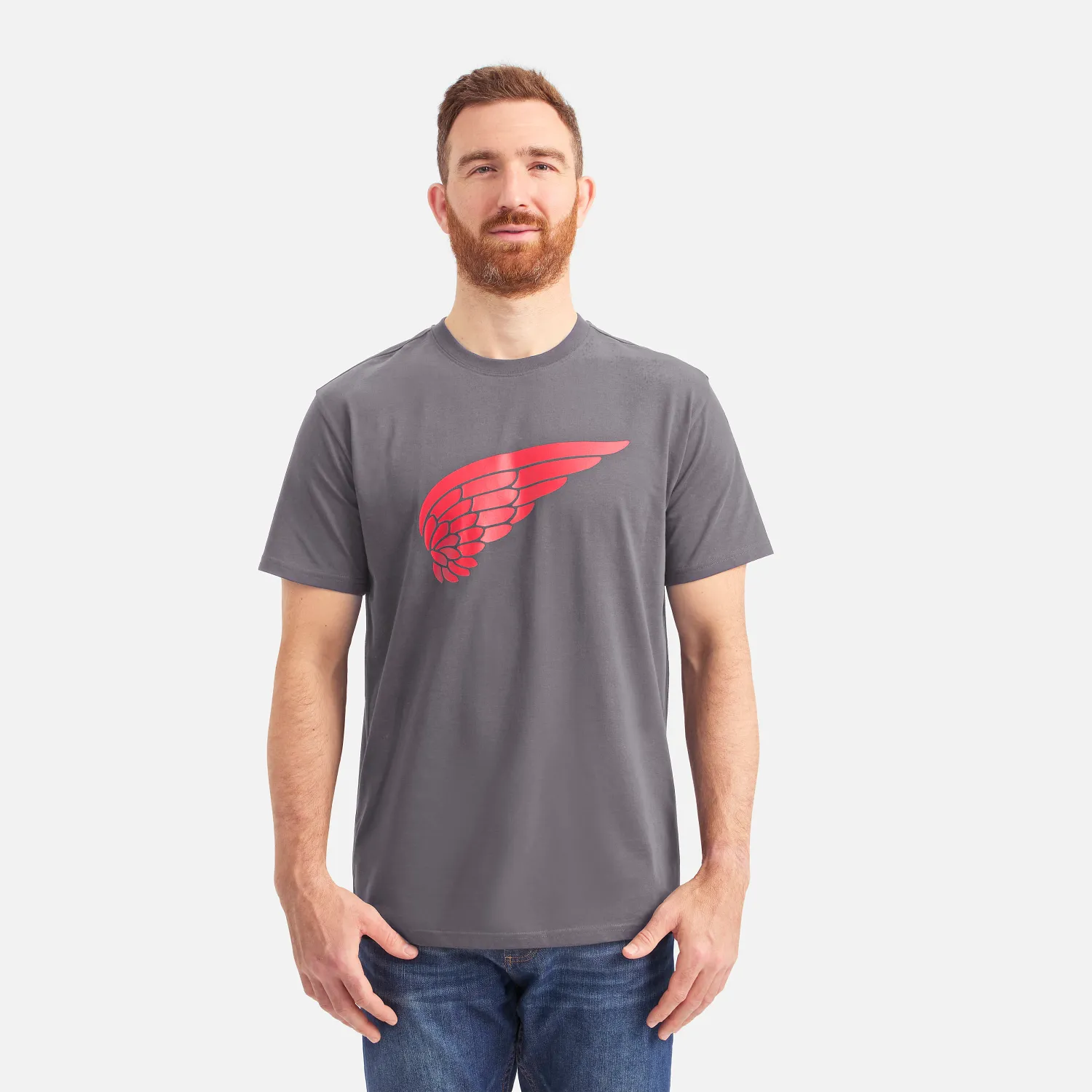 Red Wing Shoes Short Sleeve Wing T-Shirt Men's Short Sleeve Tee In Dark Gray