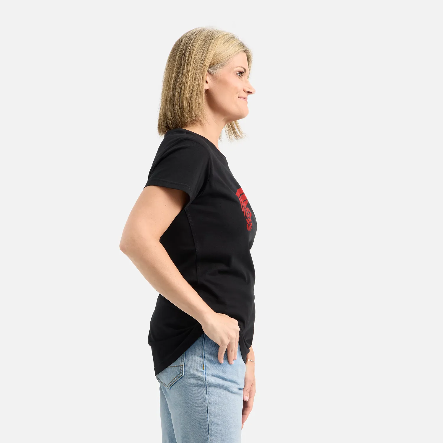 Red Wing Shoes Short Sleeve Wing T-Shirt Women's Short Sleeve Tee In Black