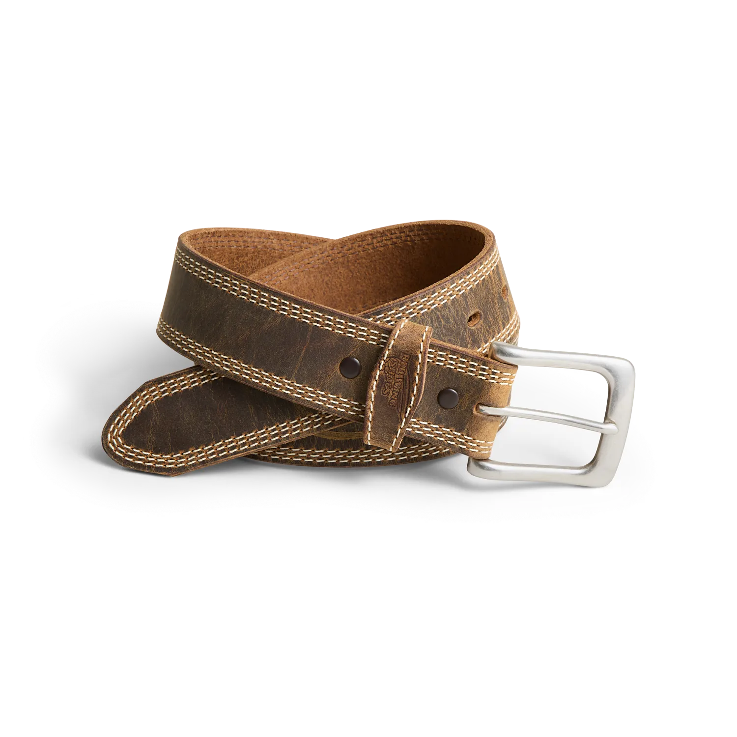 red wing shoes Triple Stitch Leather Belt Red Wing Triple Stitch Leather Belt in Brown