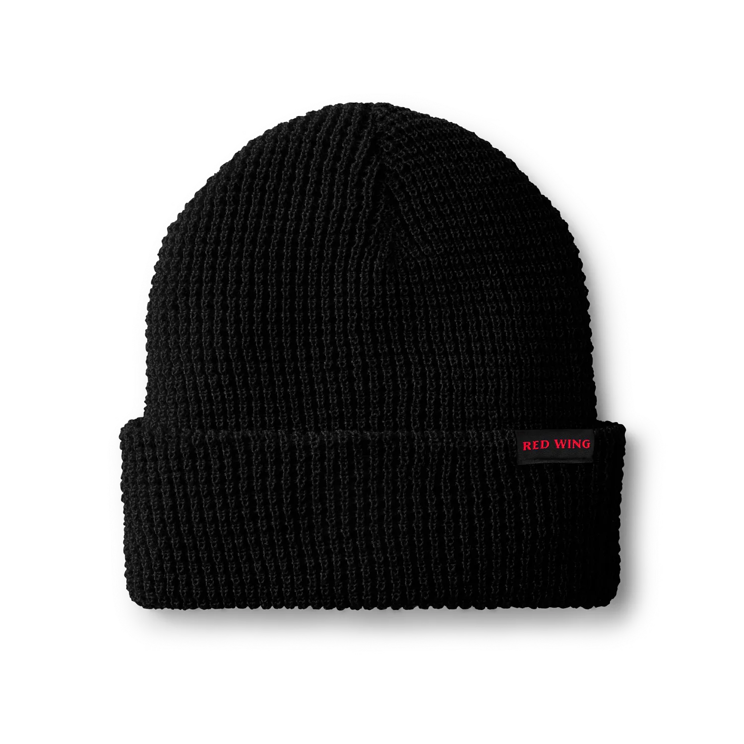red wing shoes Waffle Knit Beanie Unisex Waffle Knit Hat in Black