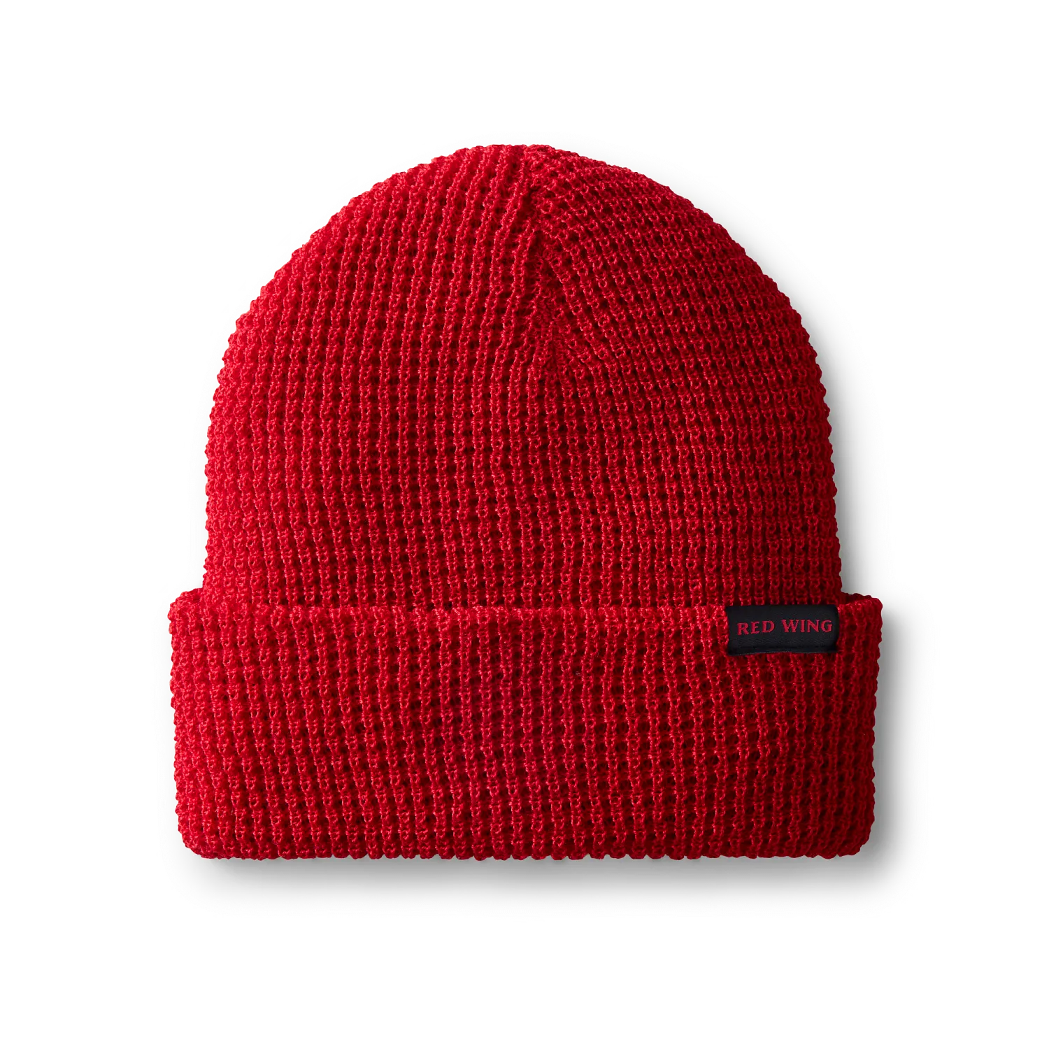 red wing shoes Waffle Knit Beanie Unisex Waffle Knit Hat in Red