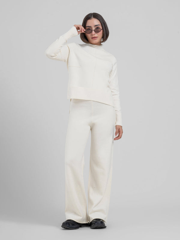 redtape Beige Co-Ord Sets Women | Full-Length Winter Knit Set Beige