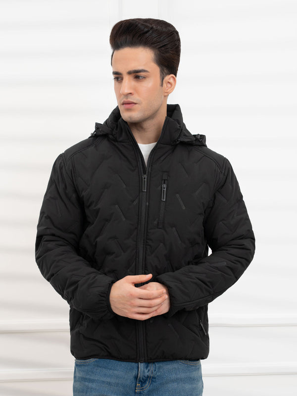 Redtape Black Men's Padded Jacket | All-Season Winter Protection Black