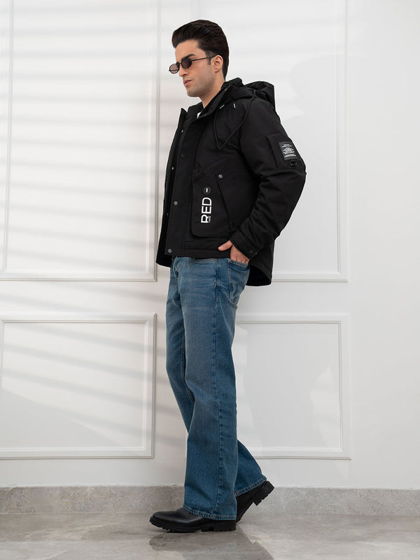 Redtape Black Men's Padded Jacket | All-Season Winter Protection Black