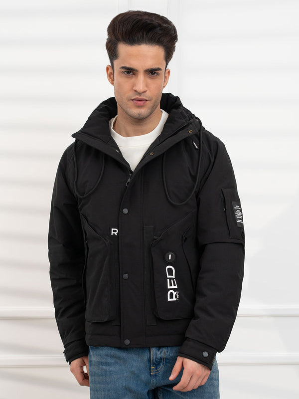 Redtape Black Men's Padded Jacket | All-Season Winter Protection Black