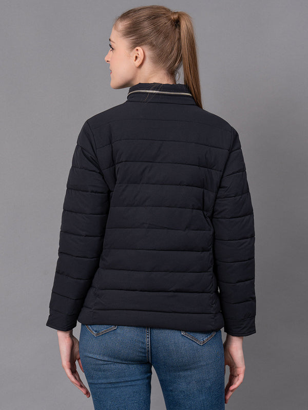 Redtape Black Polyester Solid Women's Padded Jacket Black