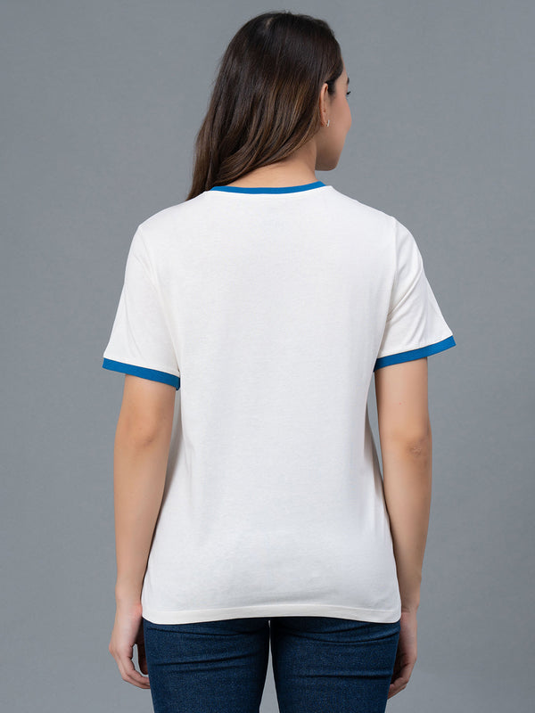 Redtape Casual Graphic Print T-Shirt For Women White