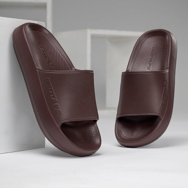 Redtape Casual Sliders For Men | Refined Round-Toe Shape With A Relaxing Slip-On Support Wine