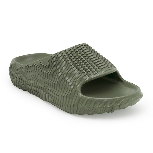 redtape Casual Sliders for Men | Refined Round-Toe Shape with a Relaxing Slip-On Support Olive