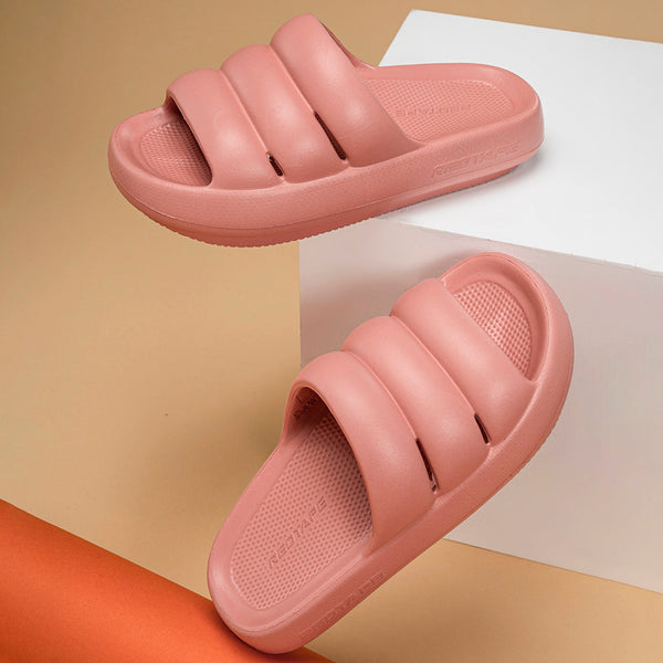 redtape Casual Sliders for Women | Refined Round-Toe Shape with a Relaxing Slip-On Support Salmon