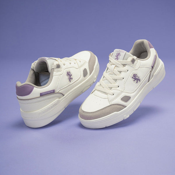 redtape Casual Sneaker Shoes For Women White/Lavender