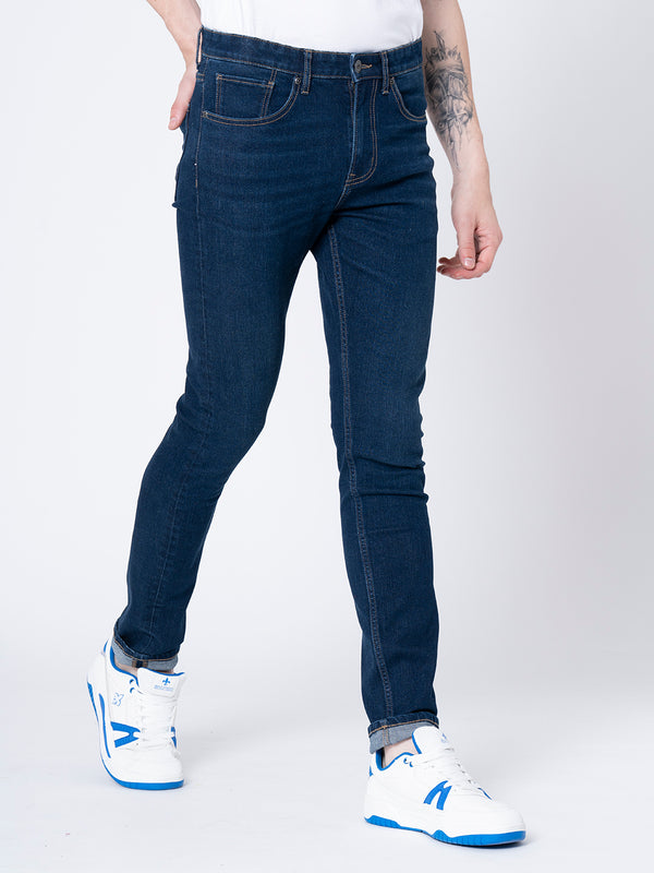 Redtape Classic Skinny Jeans For Men Tinted Dark Blue