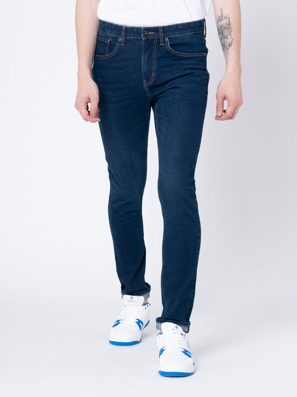 redtape Classic Skinny Jeans for Men Tinted Dark Blue