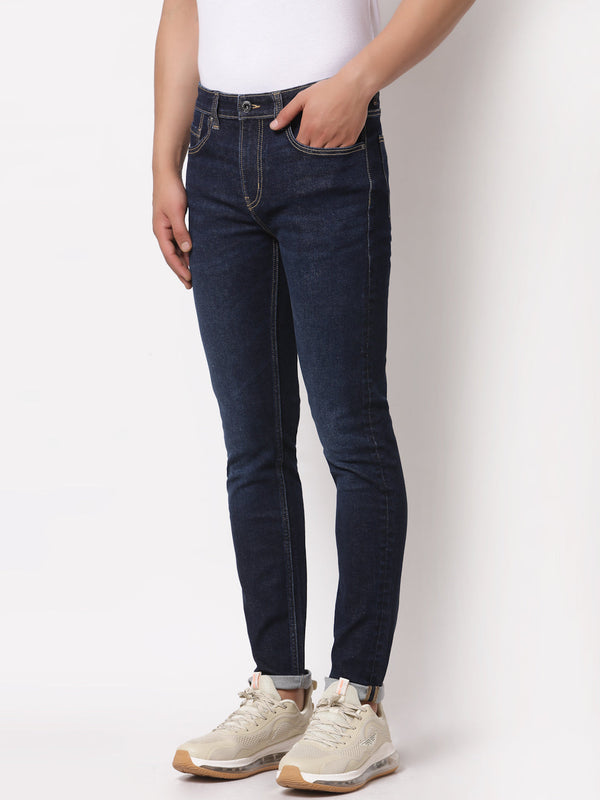 Redtape Classic Skinny Jeans For Men Tinted Dark Blue