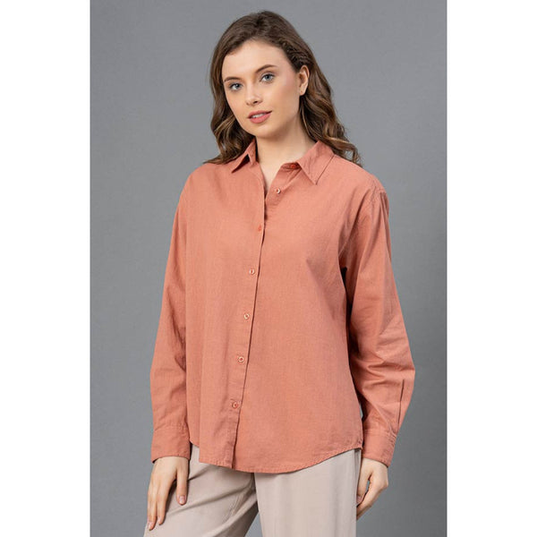 Redtape Cotton Collar Shirt For Women's DUSTY ORANGE