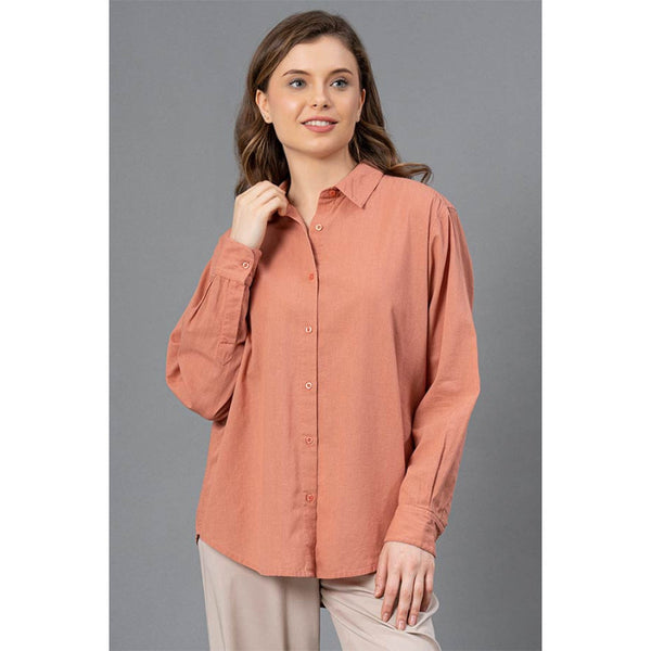 redtape Cotton Collar Shirt for Women's DUSTY ORANGE