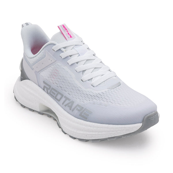Redtape ETPU Athleisure Shoes For Women | Cultured Round-Toe Shape & Cushioning Technology White/Grey