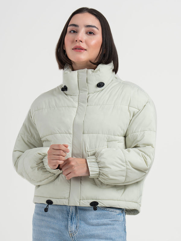 Redtape Green Bomber Jacket For Women | Stylish Winter Essential Pastel Green