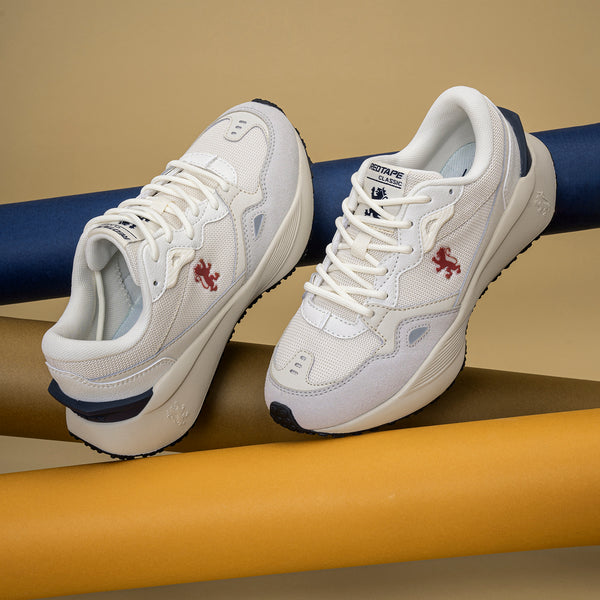 redtape lifestyle casual shoes for women classic rounded front cushioned impact Beige