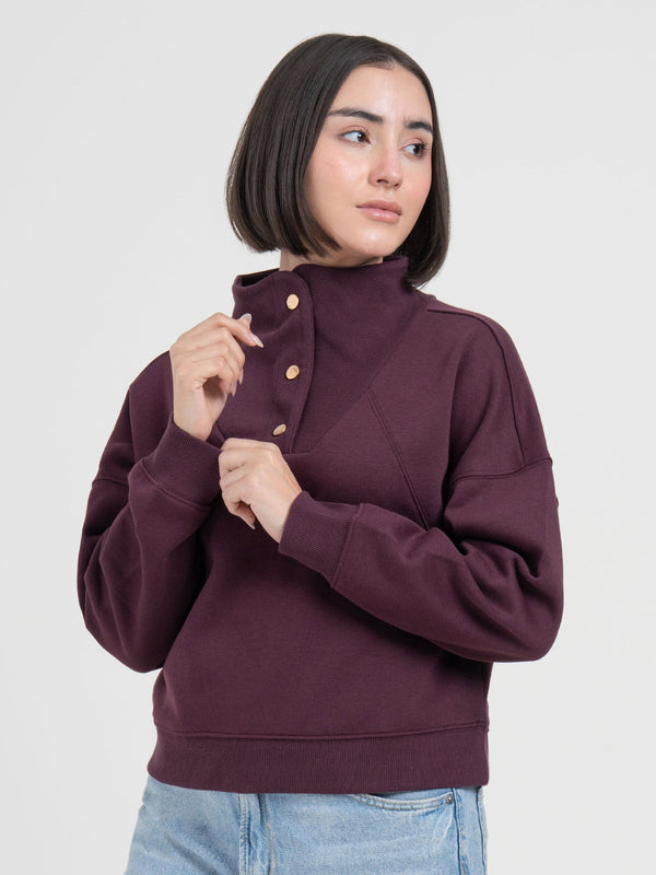 redtape Maroon Sweatshirt for Women | Sweatshirt for Everyday Sophistication Maroon