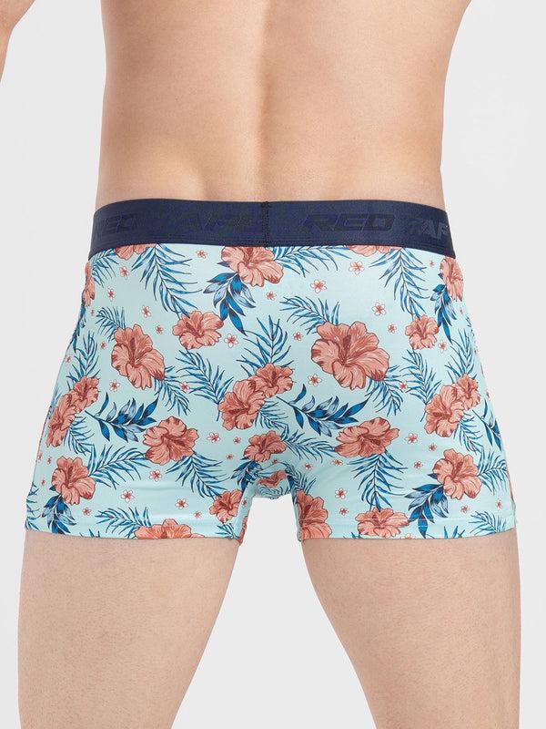 Redtape Men’s Aqua Printed Elasticated Polyester Stretched Woven Trunk Aqua