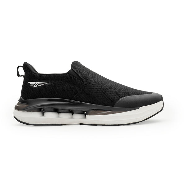 Redtape Men's Black And White Walking Slip-On Shoes Black/White
