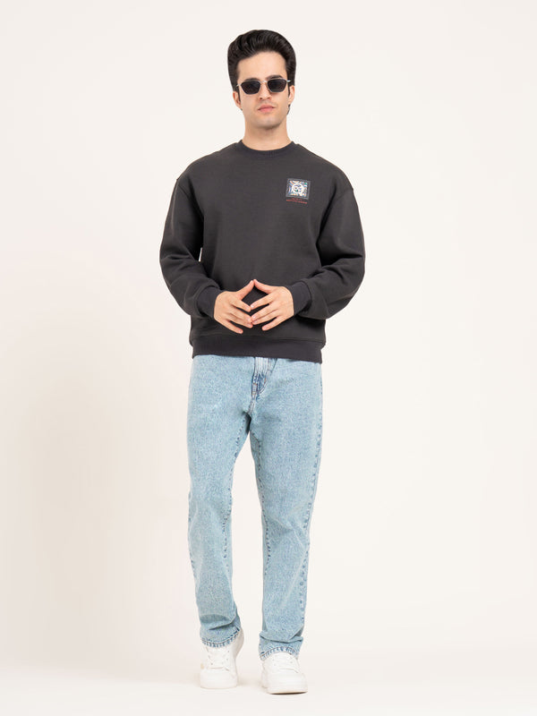 redtape Men’s Casual Graphic Sweatshirt Charcoal Grey