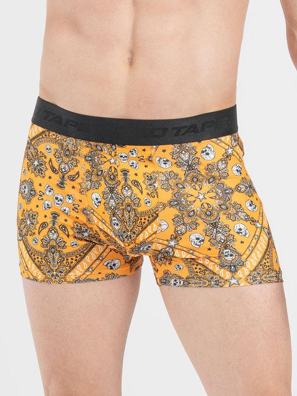 redtape Men’s Dark Yellow Printed Woven Trunk Dark Yellow