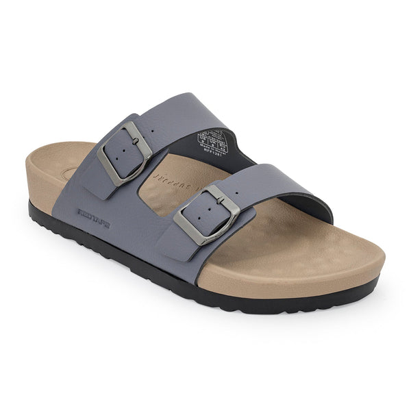 redtape Men’s Double Strap Sliders for Casual Everyday Comfort Grey