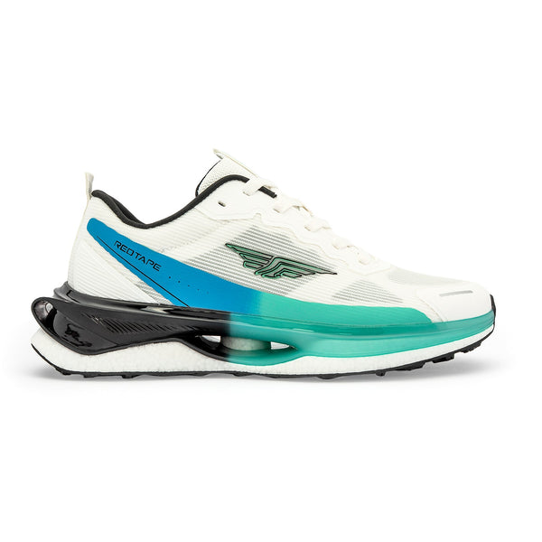 Redtape Men’s ETPU Athleisure Sports Shoes For Flexible Comfort And Movement White/Aqua