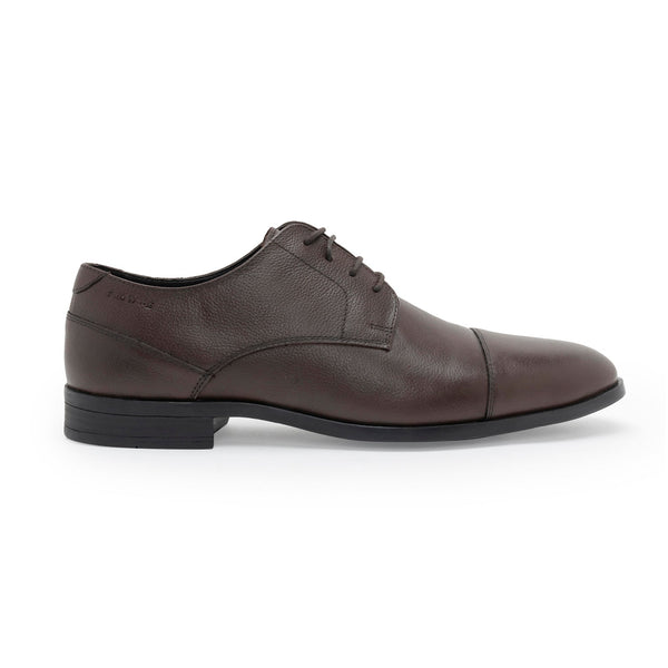 Redtape Men's Leather Derby Shoes For Classic Formal Style Brown