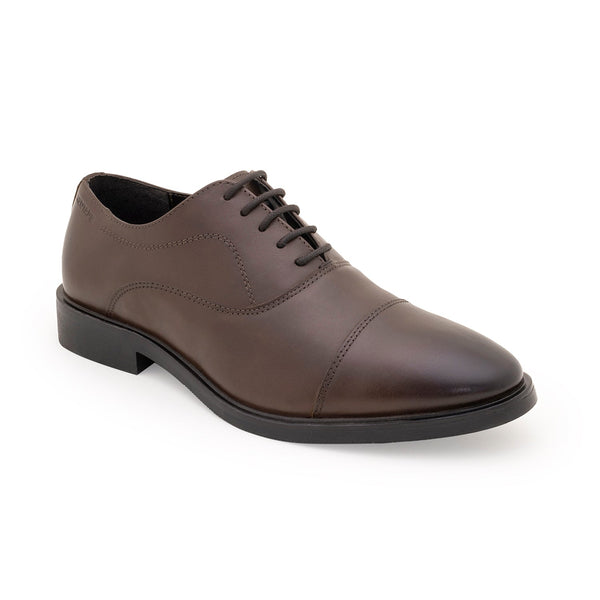 Redtape Men's Leather Dress Shoes For Refined Daily Formal Style Brown