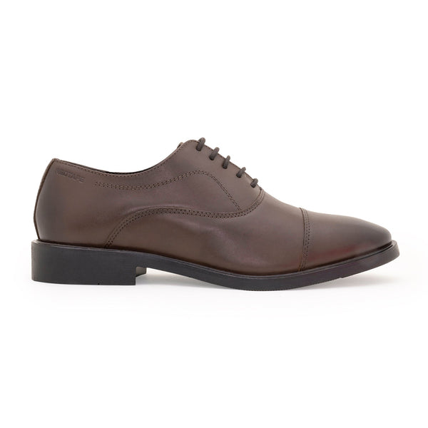 Redtape Men's Leather Dress Shoes For Refined Daily Formal Style Brown