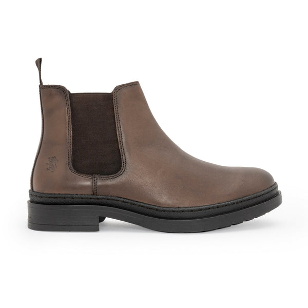 Redtape Men's Leather High-Top Boots For Everyday Style Teak