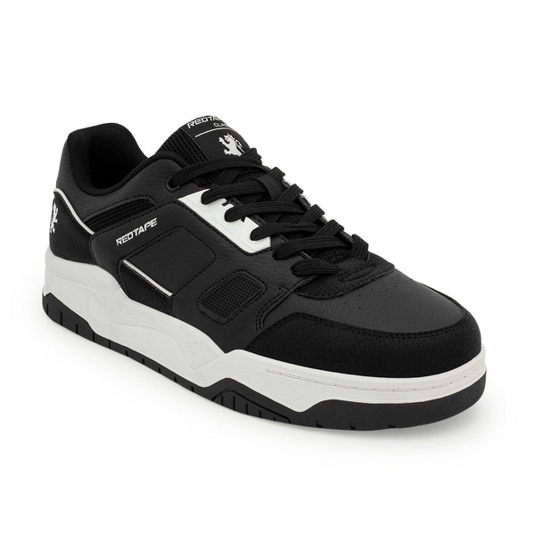 Redtape Men’s Lifestyle Sneakers For Everyday Urban Comfort And Versatile Street Style Black