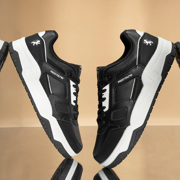 redtape Men’s Lifestyle Sneakers for Everyday Urban Comfort and Versatile Street Style Black