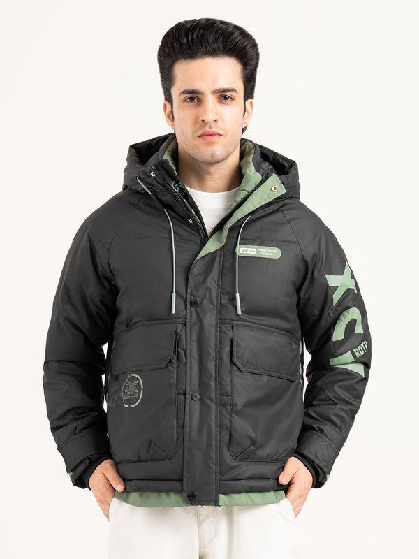 Redtape Men's Padded Jacket For Stylish Winter Warmth Black