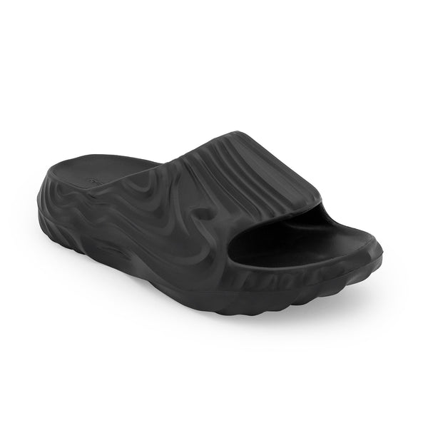 Redtape Men’s Pool Sliders For Everyday Casual Comfort Black